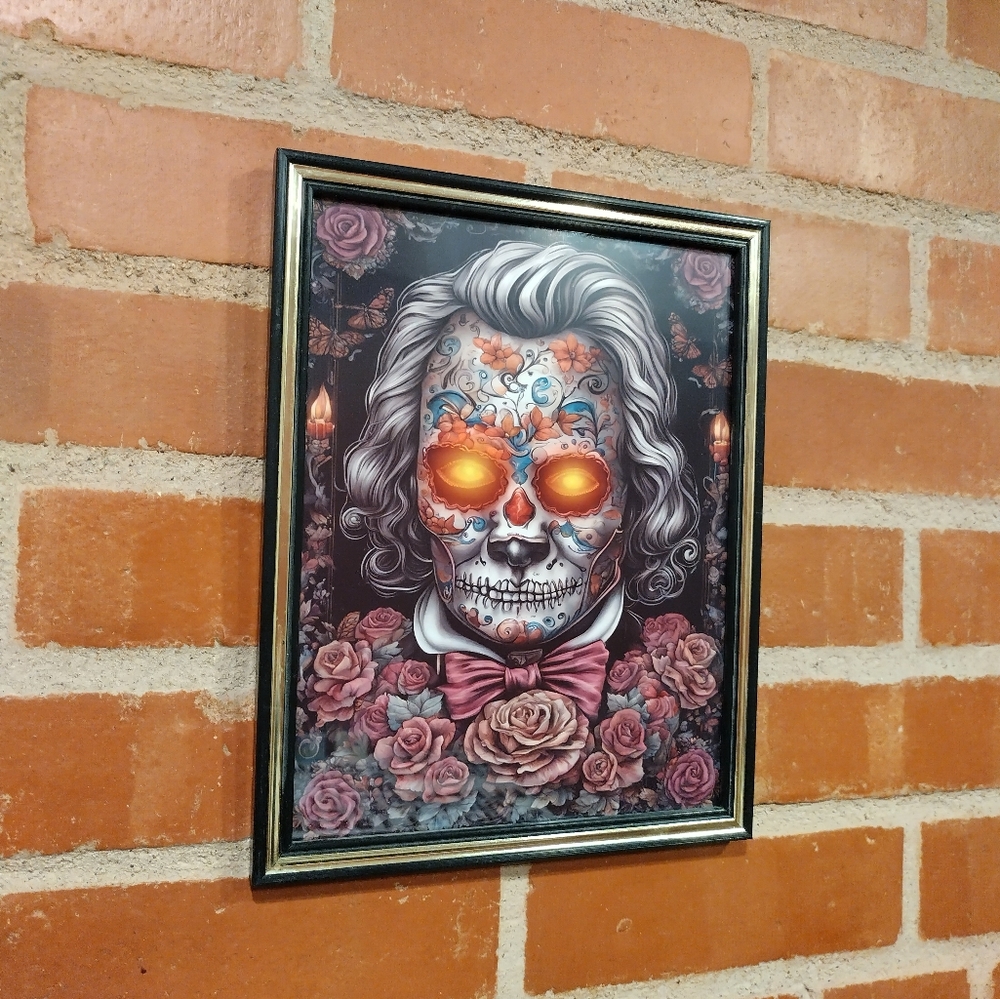 Day Of The Dead Ludwig van Beethoven Framed Art Print By Neon Nicho